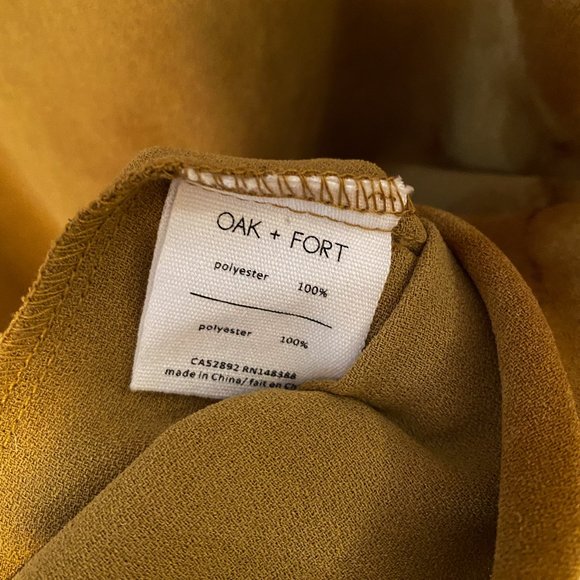 OAK + FORT Mustard Tie-Dye Blouse - Picture 4 of 4